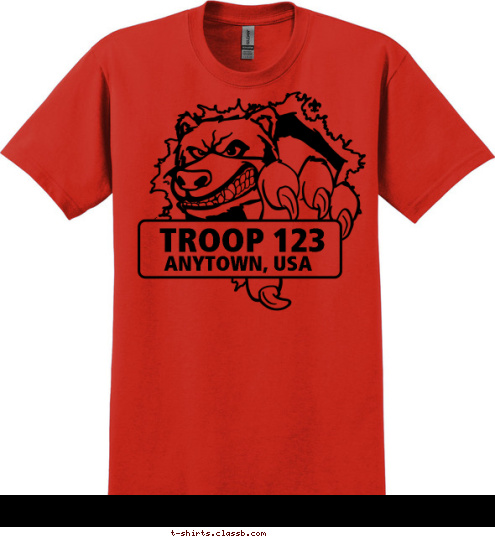 ANYTOWN, USA TROOP 123 T-shirt Design SP449