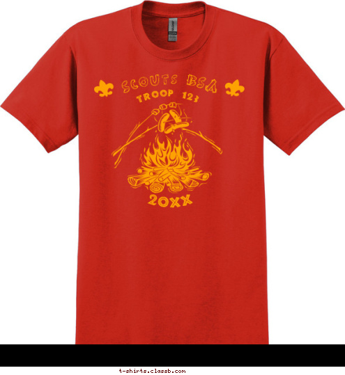 Your text here ® JULY 16-23, 2012
 BOY SCOUT TROOP 123 SILVER LAKE CAMP T-shirt Design SP459