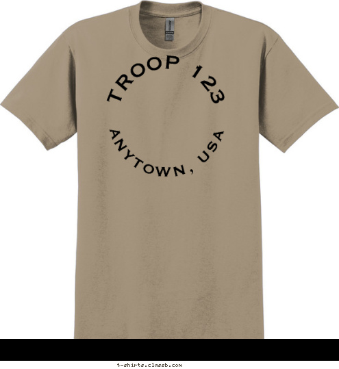 TROOP 123 ANYTOWN, USA T-shirt Design 