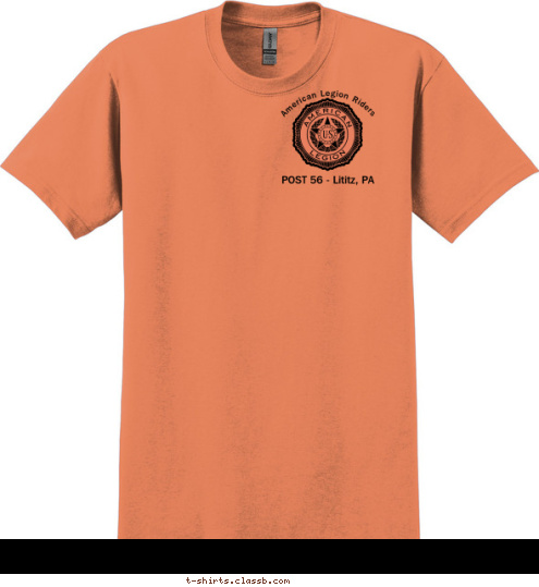 New Text Anytown, USA Cub Scout Pack 123 POST 56 - Lititz, PA POST 56 - Lititz, PA American Legion Riders T-shirt Design 