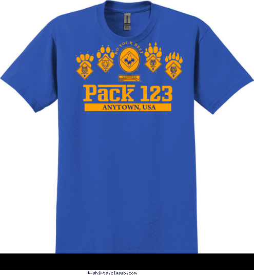 DO YOUR BEST ANYTOWN, USA Pack 123 T-shirt Design 