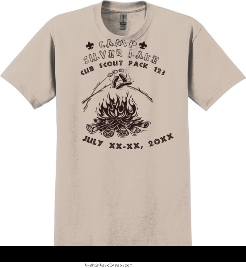 Your text here ® CAMP SILVER LAKE CUB SCOUT PACK 123 JULY 16-23, 2017 T-shirt Design SP458