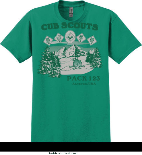 PACK 123 Anytown, USA CUB SCOUTS T-shirt Design 