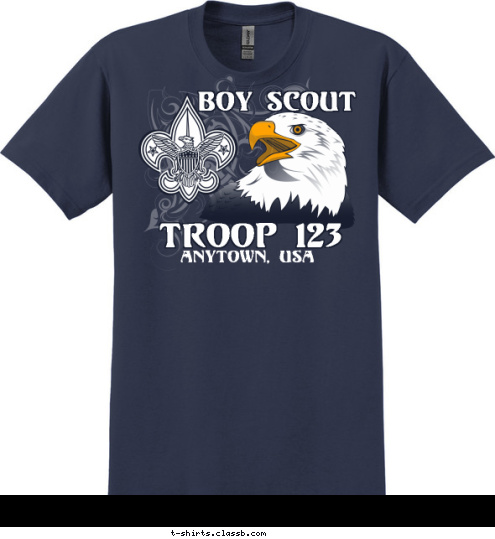 BOY SCOUT ANYTOWN, USA TROOP 123 T-shirt Design 