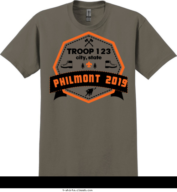 Philmont Hiking Octagon T-shirt Design