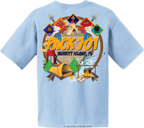 PACK 701 Merritt Island, FL T-shirt Design 