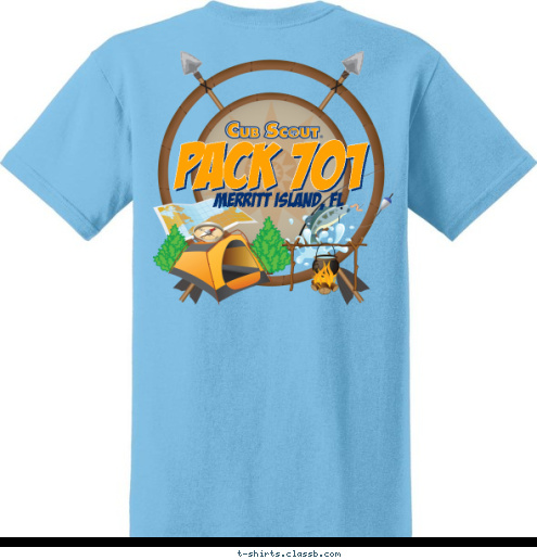PACK 701 Merritt Island, FL T-shirt Design 