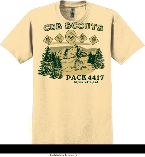 Alpharetta, GA PACK 4417 CUB SCOUTS T-shirt Design 