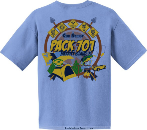 DO YOUR BEST EST.       1910 ANYTOWN, USA CUB SCOUTS PACK 123 Merritt Island, FL PACK 701 701 St Luke's Church
Merritt Island, Fl.
 CUB SCOUT PACK Do Your Best T-shirt Design 