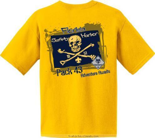 19                  51 PACK 43 Florida Harbor                      Safety                       Pack 43 Adventure Awaits T-shirt Design 