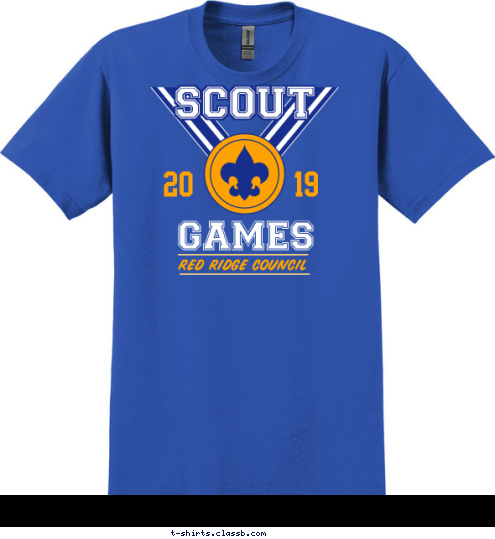 Your text here! 16 20 RED RIDGE COUNCIL GAMES SCOUT T-shirt Design SP6608