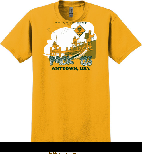 PACK 123 ANYTOWN, USA DO  YOUR  BEST T-shirt Design 