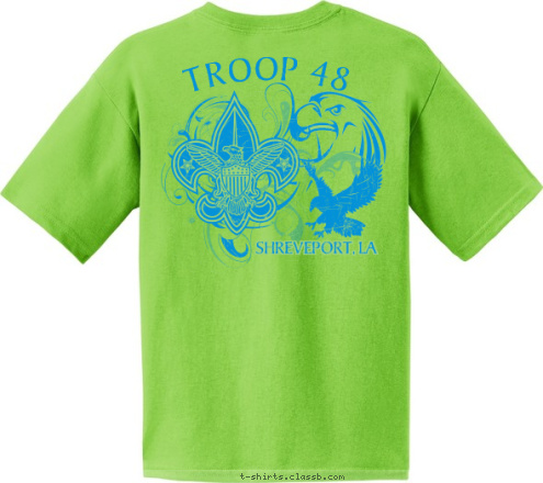 TROOP 48 SHREVEPORT, LA  TROOP 48 SHREVEPORT, LA  T-shirt Design 