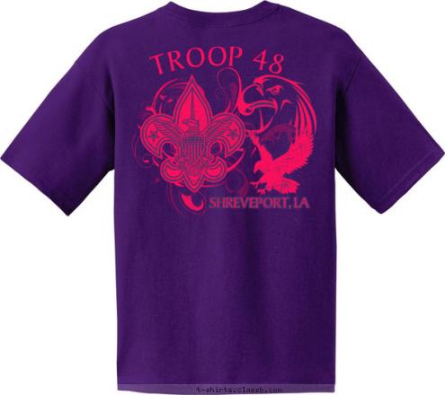 TROOP 48 SHREVEPORT, LA  TROOP 48 SHREVEPORT, LA  T-shirt Design 