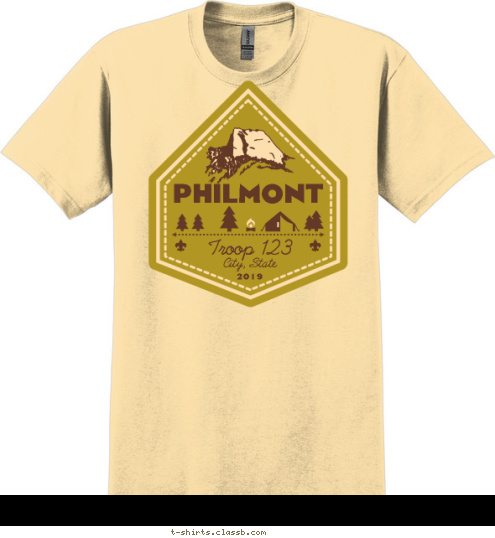 Your text here! Troop 123 Anytown, USA 2017 PHILMONT T-shirt Design SP6613