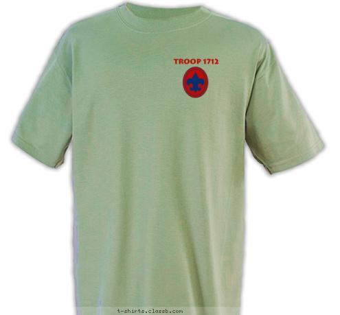 TROOP 1712 SC BEAUFORT, 1712 TROOP BEAUFORT, SC TROOP 1712 EST. 2006 T-shirt Design 