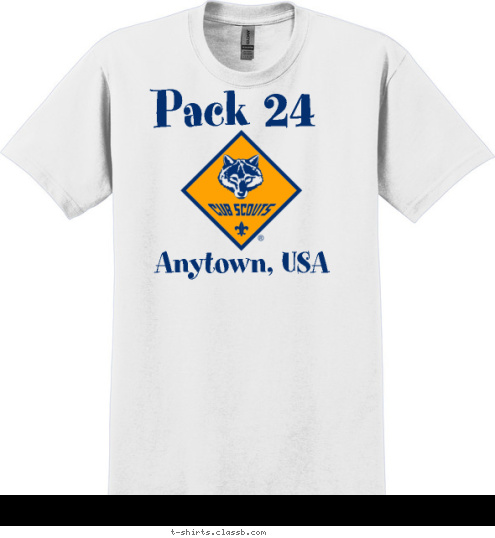 Pack 24 Anytown, USA T-shirt Design 