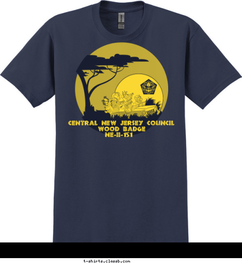 wood badge central new jersey council NE-II-151 T-shirt Design 