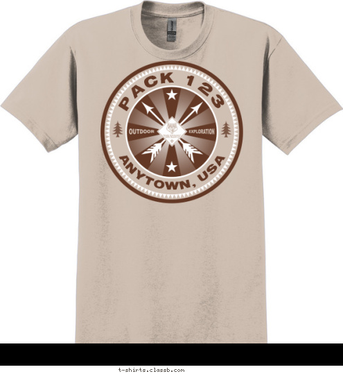 PACK 123 ANYTOWN, USA T-shirt Design 