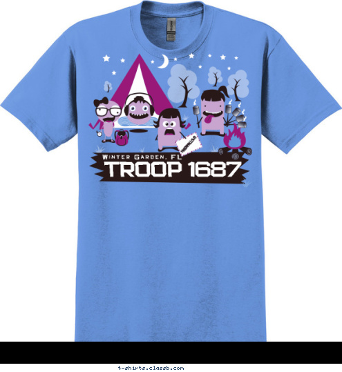 TROOP 1687 Winter Garden, FL T-shirt Design 