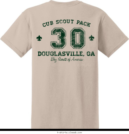 30 Boy Scouts of America DOUGLASVILLE, GA CUB SCOUT PACK T-shirt Design 