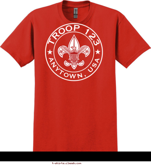 TROOP 123 ANYTOWN, USA T-shirt Design 