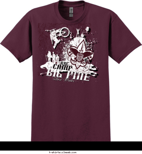 RRC Test Order CAMP BIG PINE T-shirt Design 