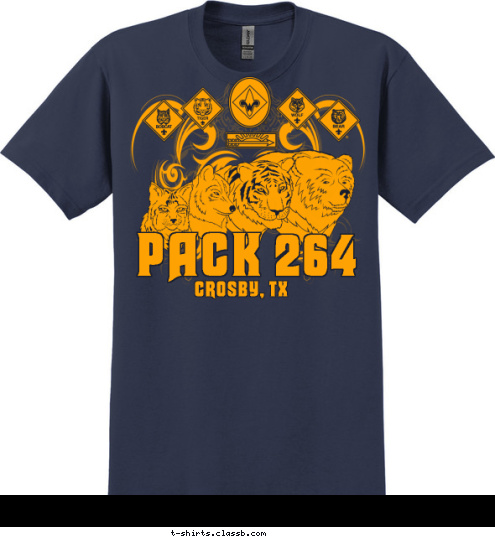 CROSBY, TX PACK 264 T-shirt Design 