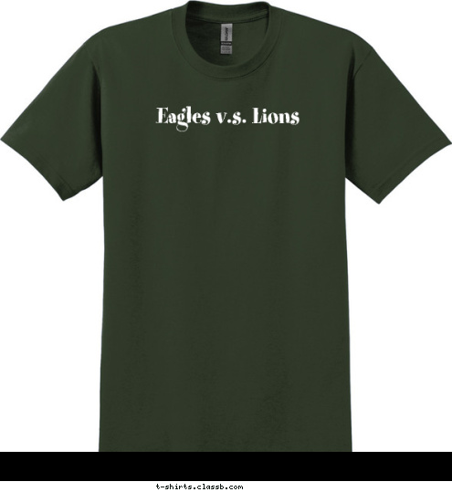 New Text Eagles v.s. Lions  T-shirt Design 