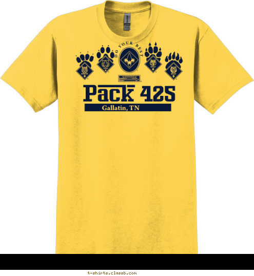 DO YOUR BEST Gallatin, TN  Pack 425 T-shirt Design 