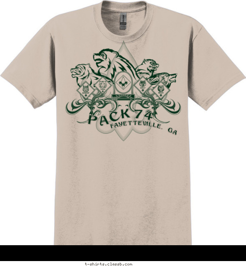 New Text FAYETTEVILLE, GA 74 K PAC T-shirt Design 