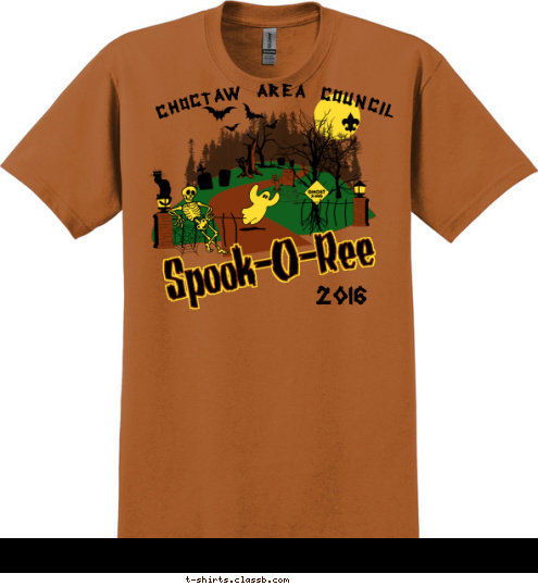 2016 2016 Spook-O-Ree CHOCTAW AREA COUNCIL T-shirt Design 