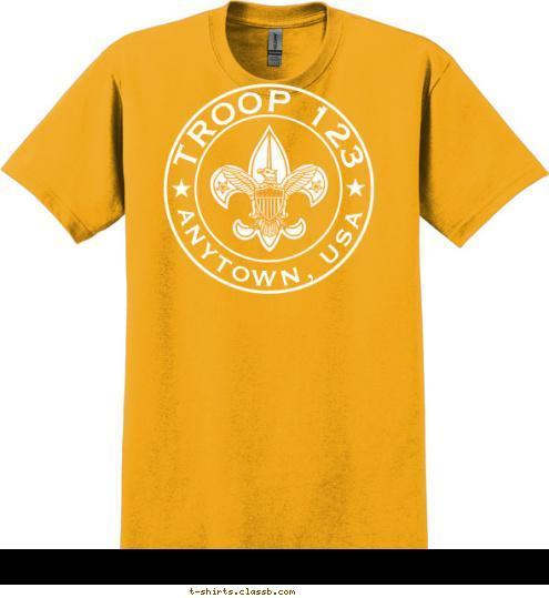 TROOP 123 ANYTOWN, USA T-shirt Design 