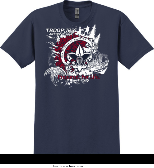 TROOP 123 ANYTOWN, USA Boy Scouts of America T-shirt Design 