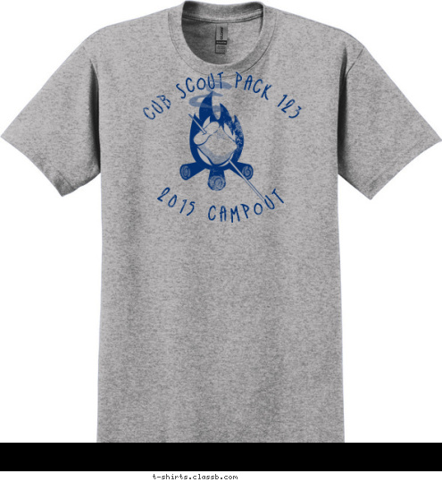 2015 CAMPOUT CUB SCOUT PACK 123 T-shirt Design 