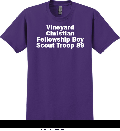 Vineyard Christian Fellowship Boy Scout Troop 89 T-shirt Design 