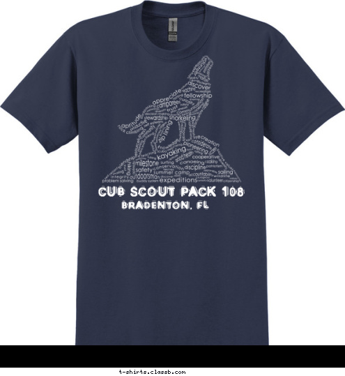 CUB SCOUT PACK 108 BRADENTON, FL T-shirt Design 