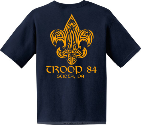 SCIOTA, PA TROOP 84 TROOP 84 Christ Hamilton United Lutheran Church T-shirt Design 