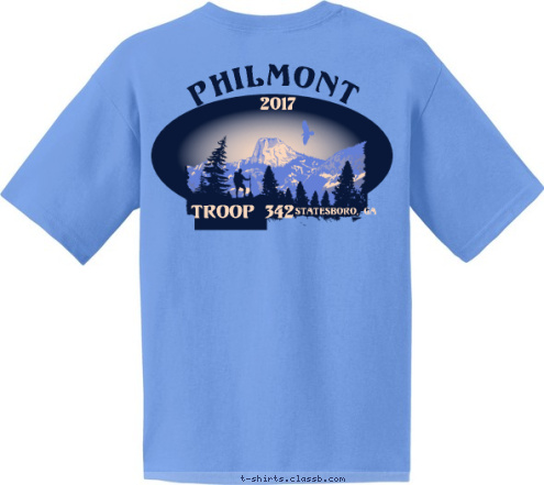 TROOP 342 AUTUMN ADVENTURE 2016 STATESBORO, GA PHILMONT 2017 Scout Reservation T-shirt Design 