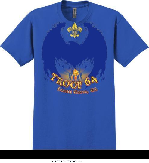 Locust Grove, GA 64 TROOP T-shirt Design 