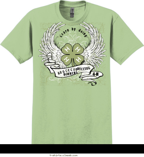 ANYTOWN, USA WILLING 4-H Learn by doing WORKERS  ANGLETON  T-shirt Design 