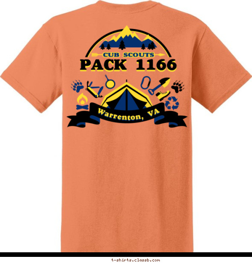 20 14 Warrenton, VA PACK 1166 T-shirt Design 