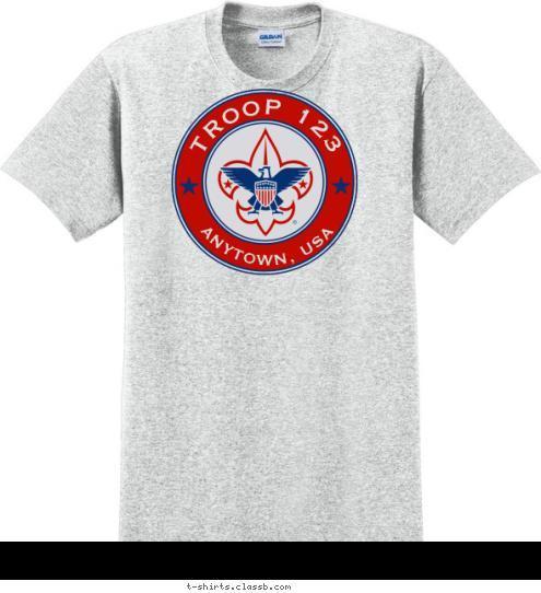 ANYTOWN, USA TROOP 123 T-shirt Design 