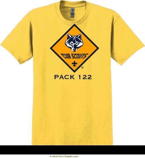 PACK 122 ANYTOWN, USA PACK CUB SCOUTS ARCADIA, CALIFORNIA T-shirt Design 