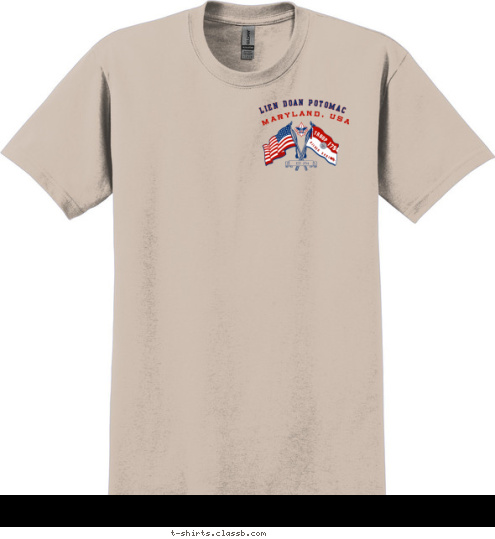 LIEN DOAN POTOMAC MARYLAND, USA EST. 1794 MD SILVER SPRING, TROOP 1794 T-shirt Design 