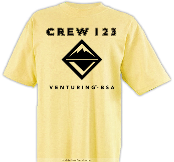 Venturing Logo 1 Color T-shirt Design
