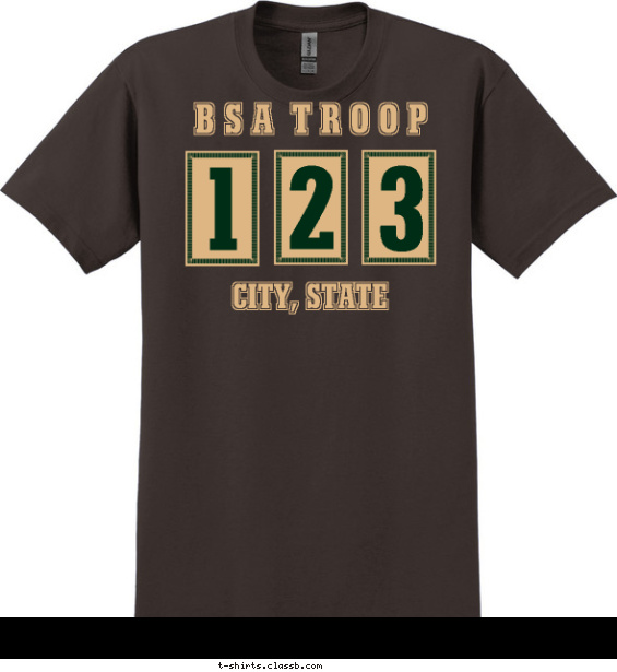 Troop Numerals T-shirt Design