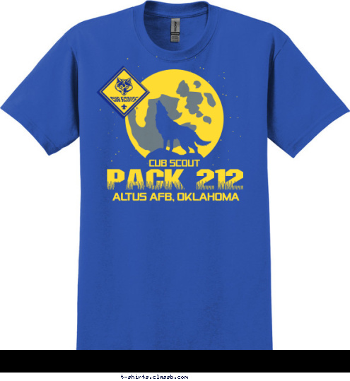 ALTUS AFB, OKLAHOMA PACK 212 CUB SCOUT T-shirt Design 