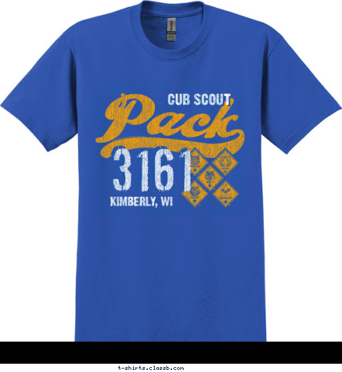 3161 KIMBERLY, WI CUB SCOUT T-shirt Design 