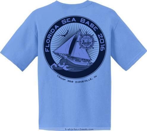 TROOP 358 ZIONSVILLE, IN ZIONSVILLE, IN TROOP 358  Florida Sea Base 2016 T-shirt Design 